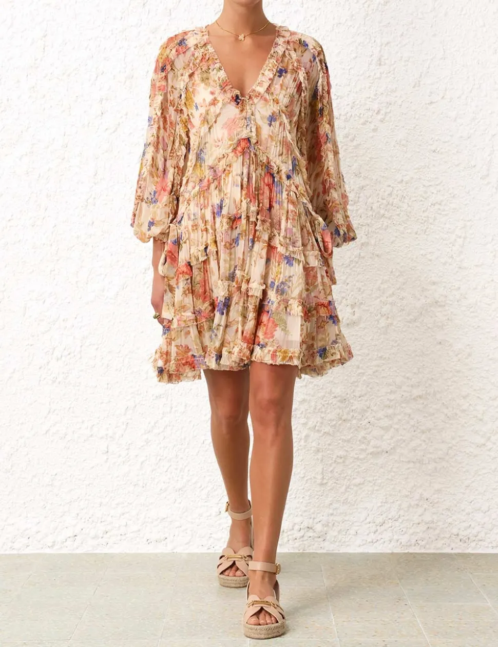 August Billow Frill Mini Dress