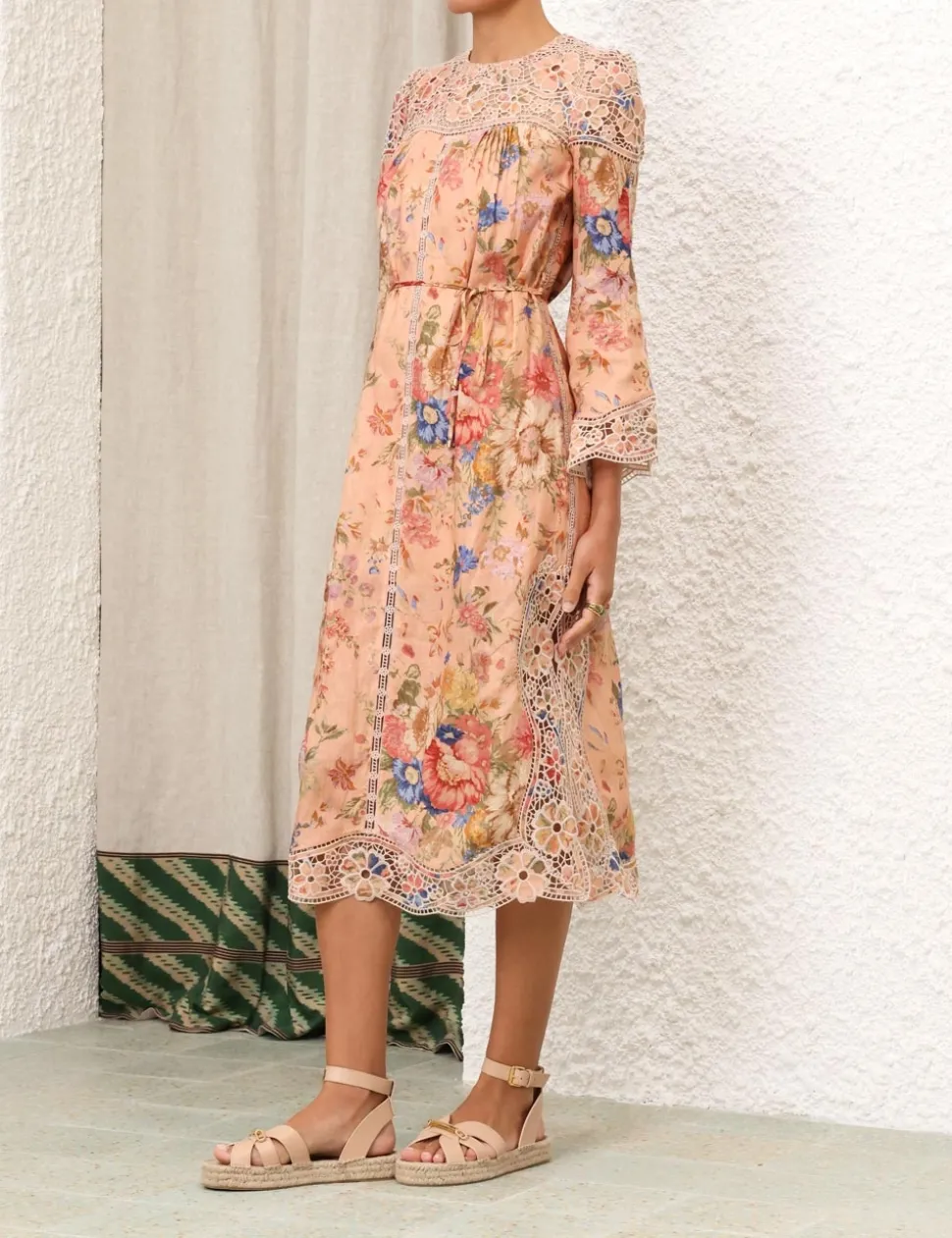 August Broderie Midi Dress