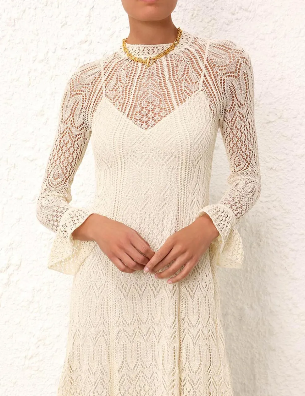 August Lace Knit Dress