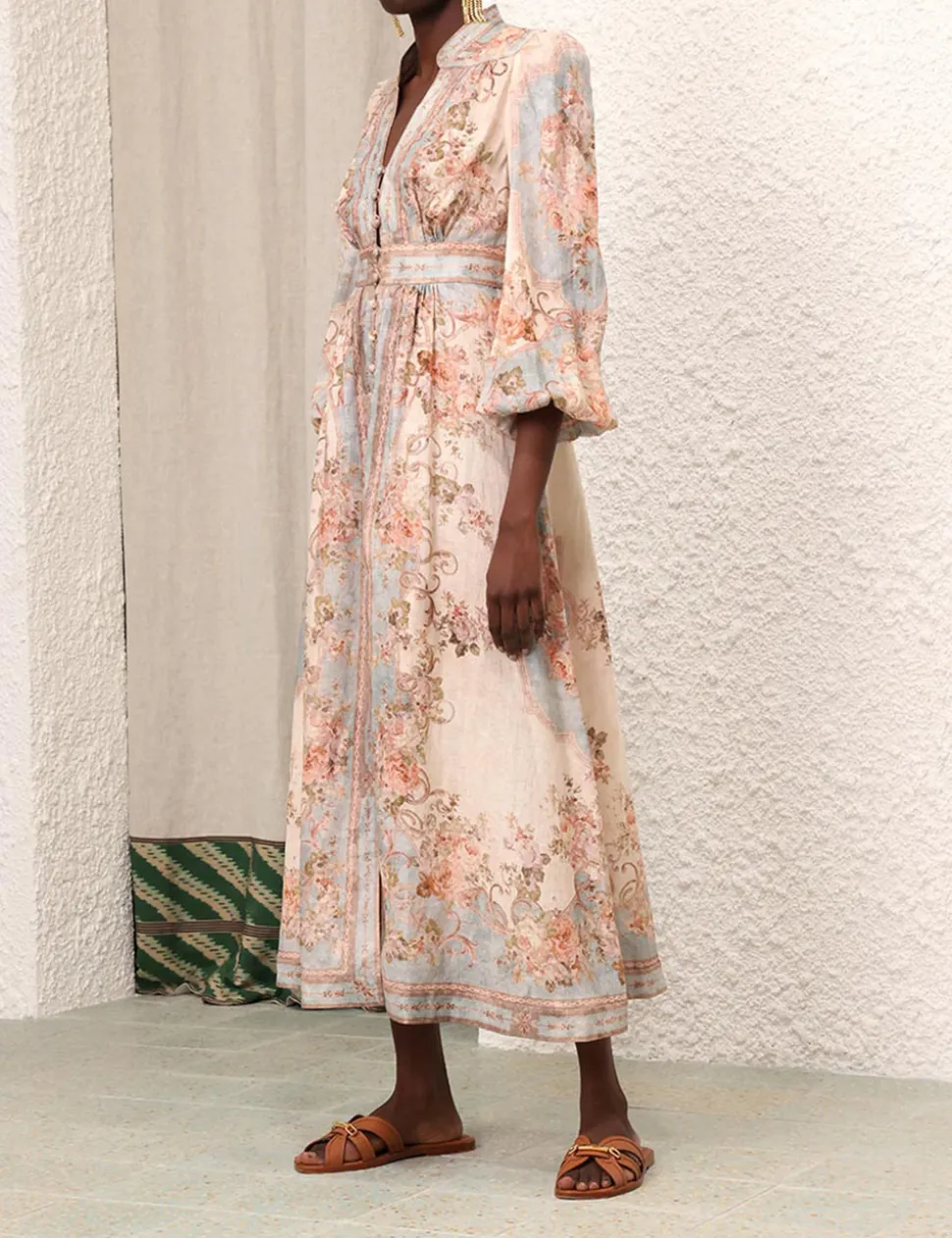 August Plunge Midi Dress