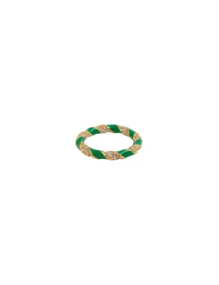 Candy Stripe Pave Ring