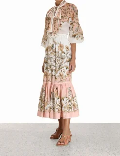 Chintz Tiered Midi Skirt