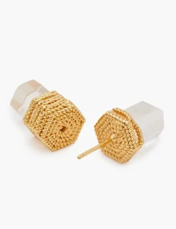 Crystal Quartz Studs Earrings