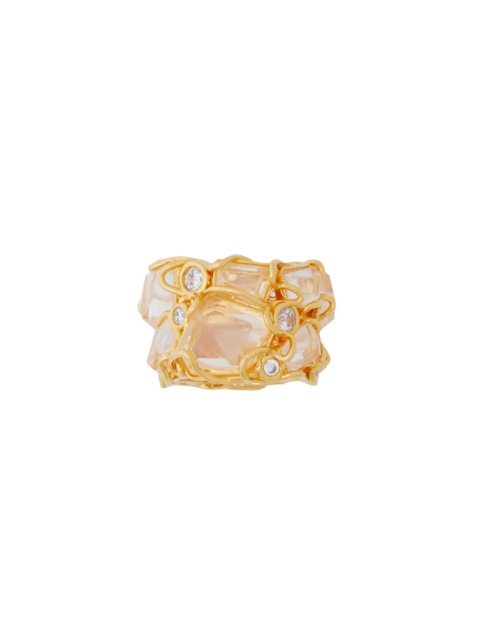 Crystal Swirl Ring