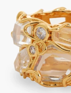 Crystal Swirl Ring