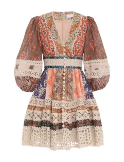 Devi Spliced Billow Mini Dress