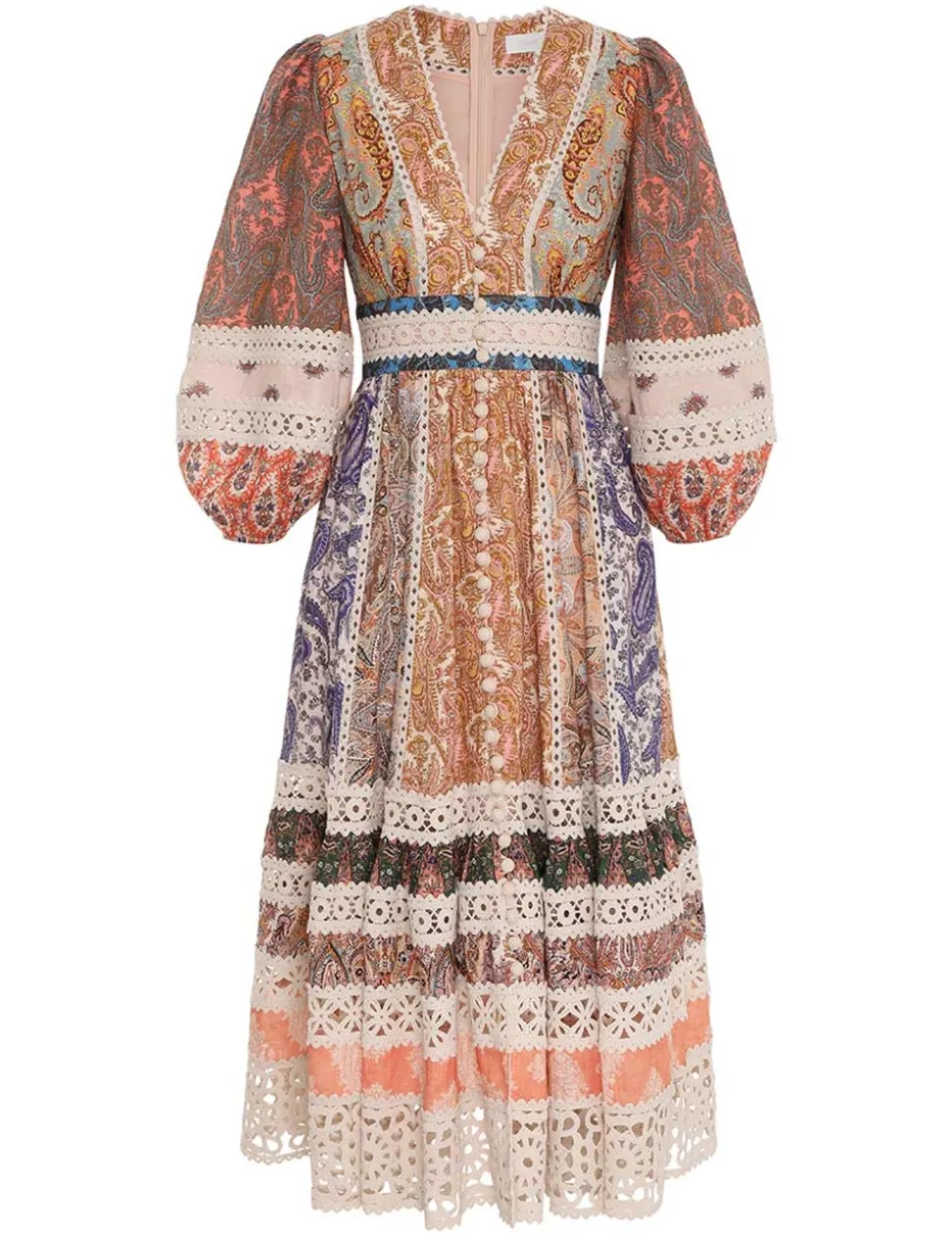 Devi Spliced Midi Dress