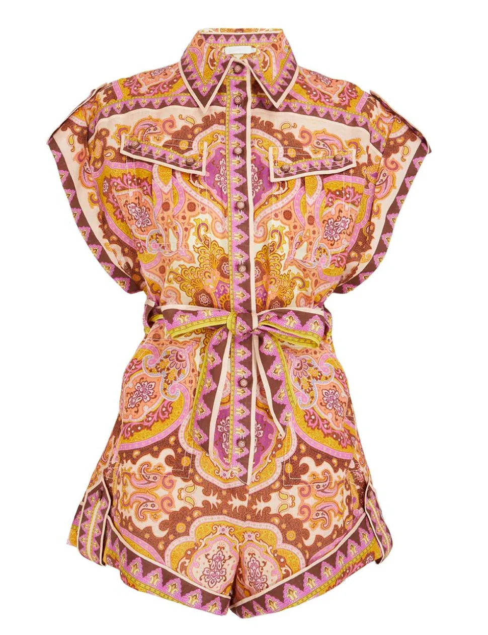 Halcyon Cuffed Playsuit
