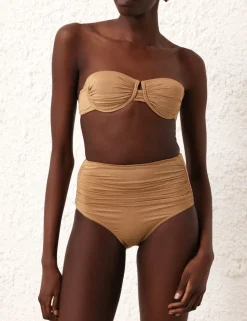 Junie Lurex Gathered Bikini