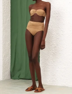 Junie Lurex Gathered Bikini