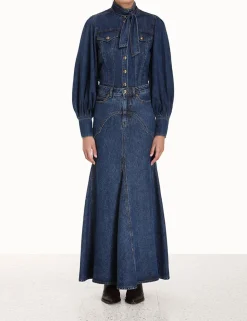 Luminosity Denim Corset Shirt