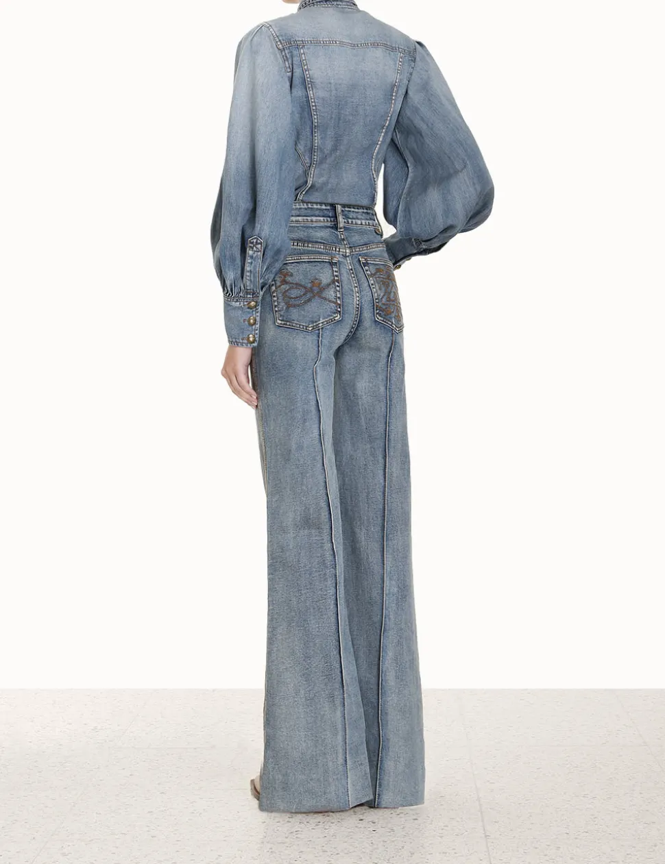 Luminosity Denim Corset Shirt