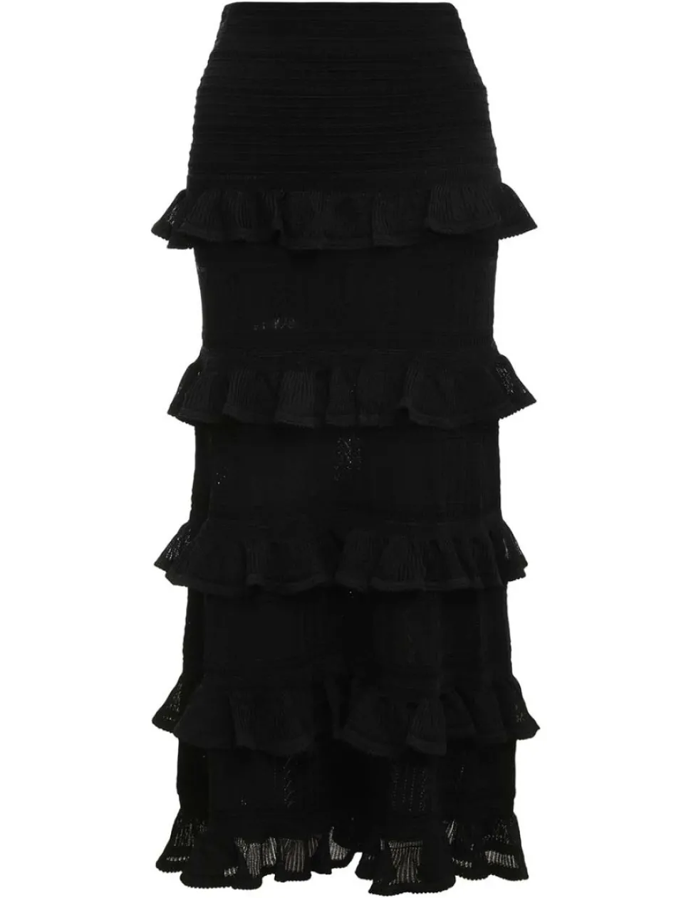Luminosity Ruffle Midi Skirt