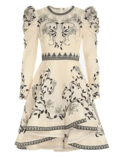 Lyrical Embroidery Mini Dress
