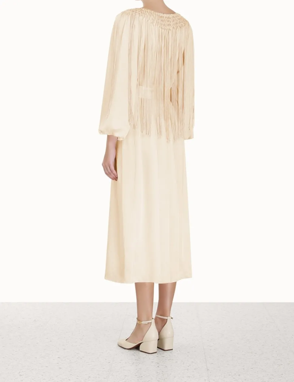 Lyrical Fringe Midi Dress