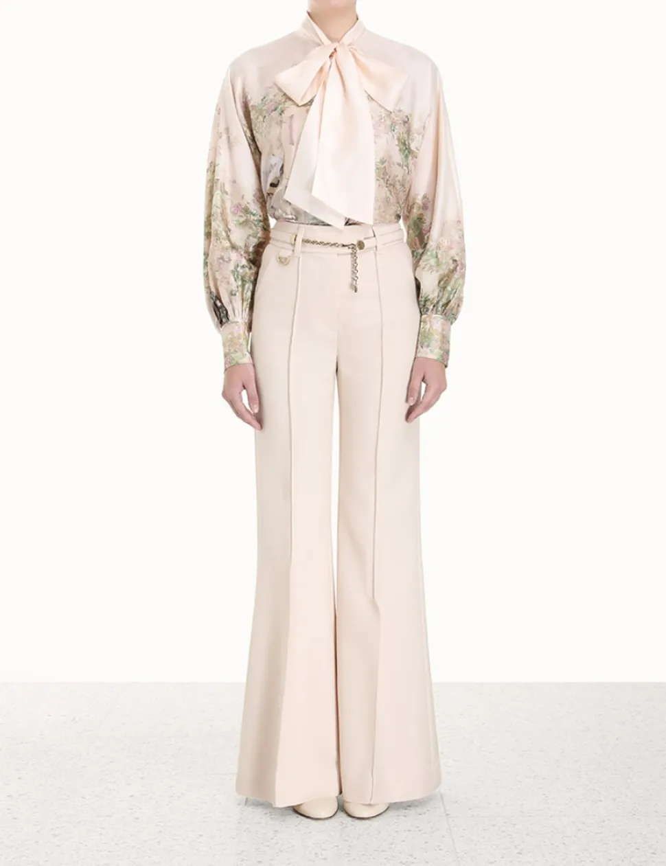 Lyrical Neck Tie Blouse