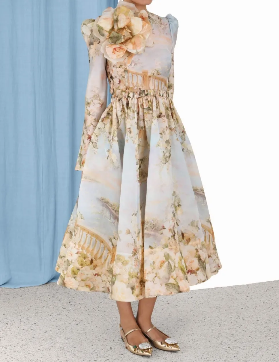 Lyrical Ruched Midi Dress