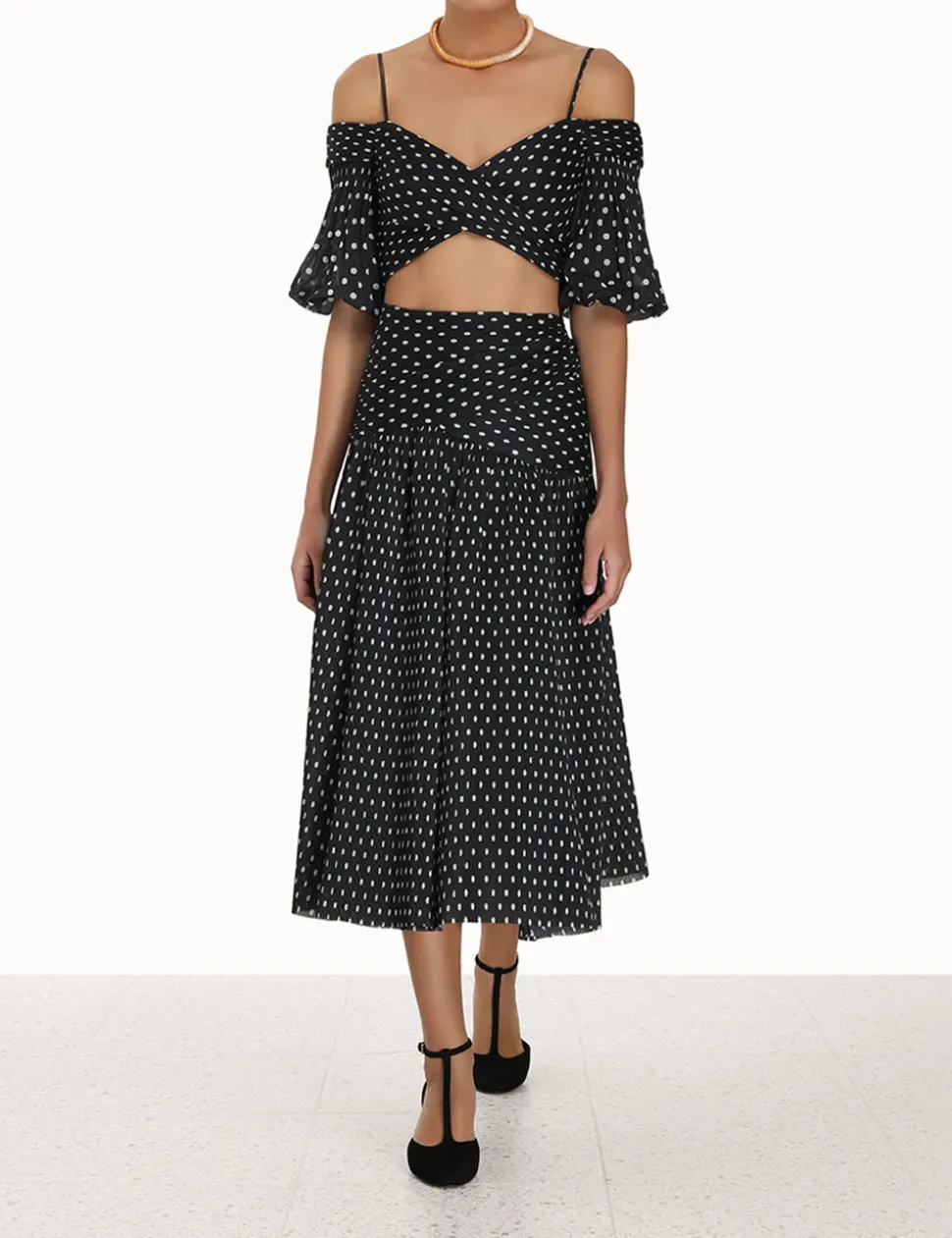 Pleated Midi Skirt
