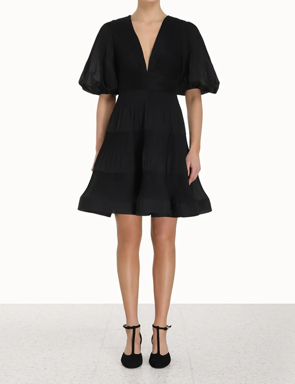 Pleated Mini Dress