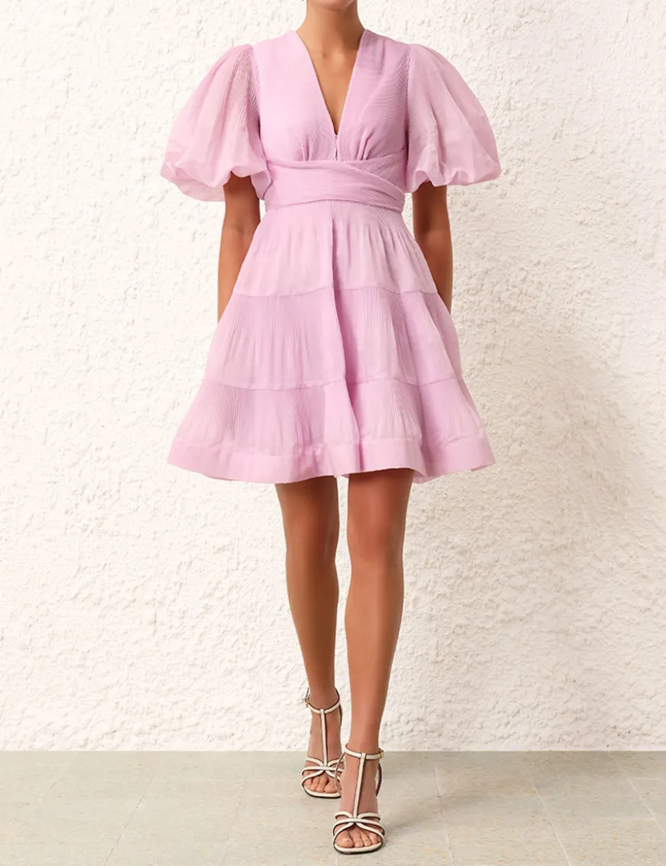 Pleated Mini Dress