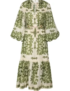 Raie Tiered Billow Midi Dress