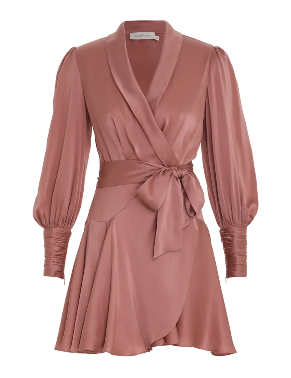 Silk Wrap Mini Dress