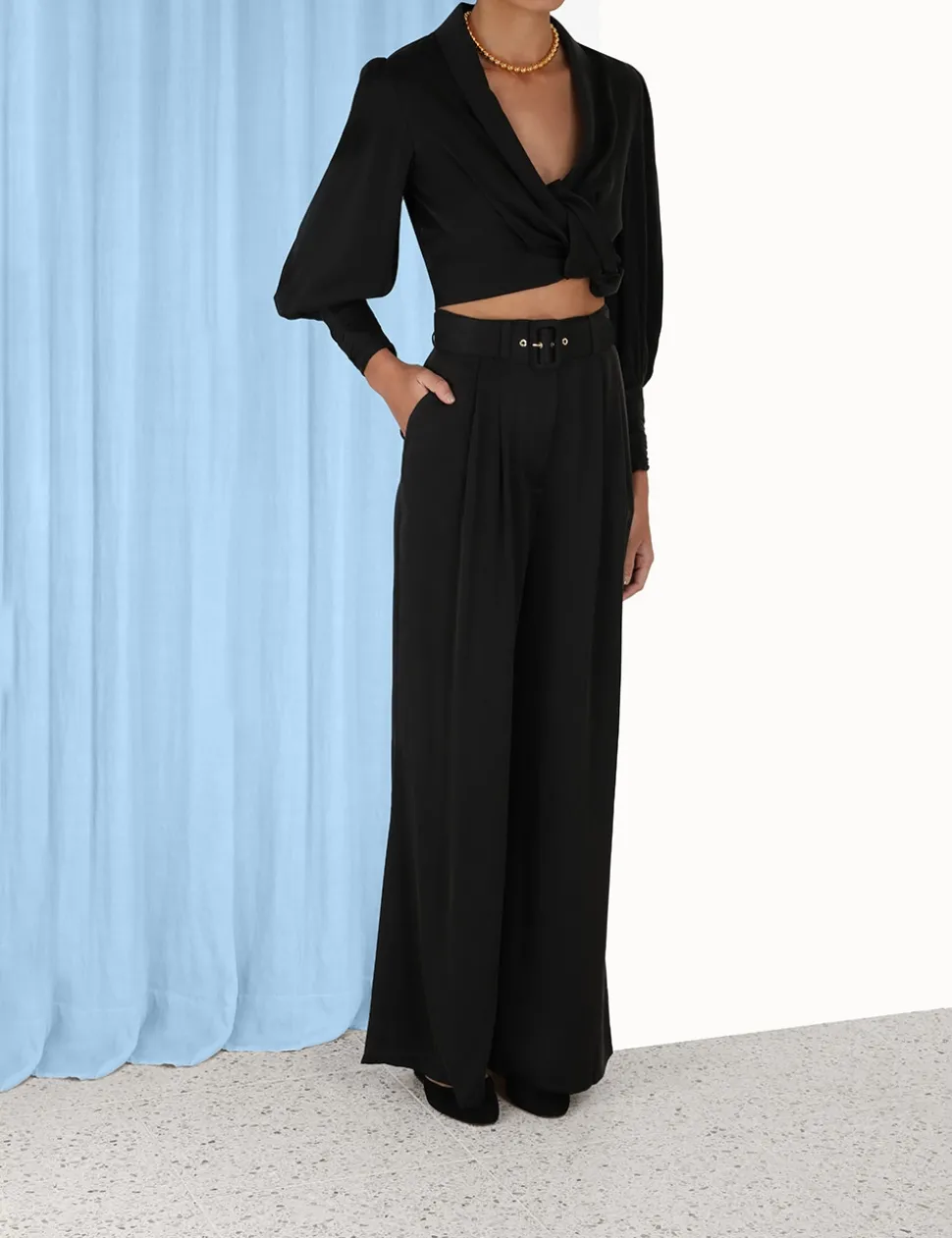 Silk Wrap Top