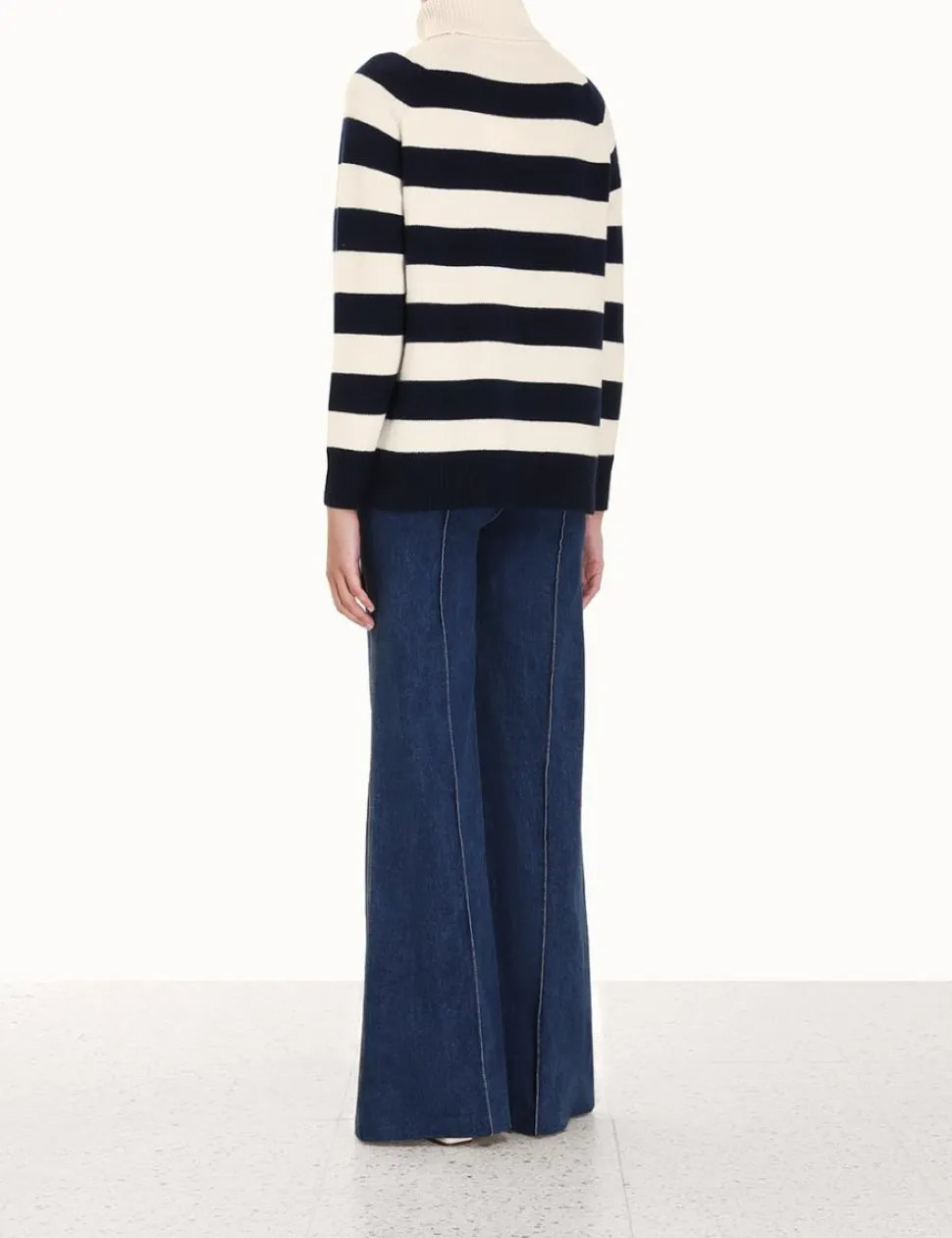 Striped Roll Neck Sweater