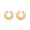 Triangle Section Hoop Earrings