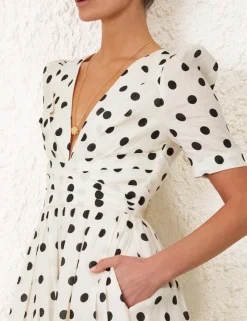 V Neck Midi Dress